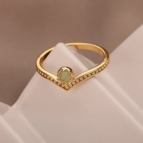 Skanto | Vintage Inspirert Opal Crown Point Ring