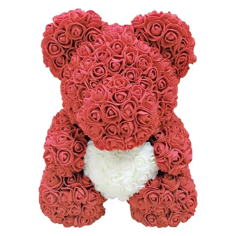 Skanto | Rose Teddy Bear with Handmade Foam Roses – 40cm