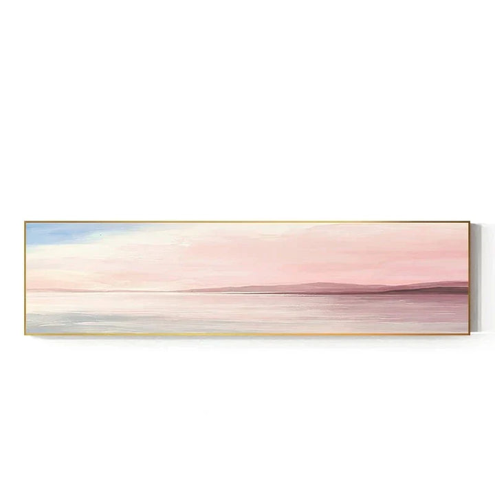 Pastel Blue Pink Purple Abstract Landscape Wall Art Fine Art Canvas Print Wide Format Picture for Bedroom Above Bed or Above Sofa | Skanto