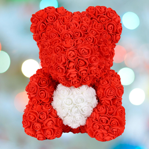 Skanto | Kunstige Rose Blomster Teddy Bjørn