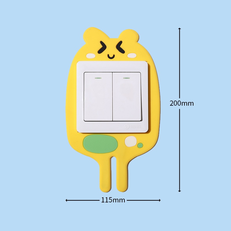 3D Luminous Cartoon Hook Outlet Sticker | Skanto