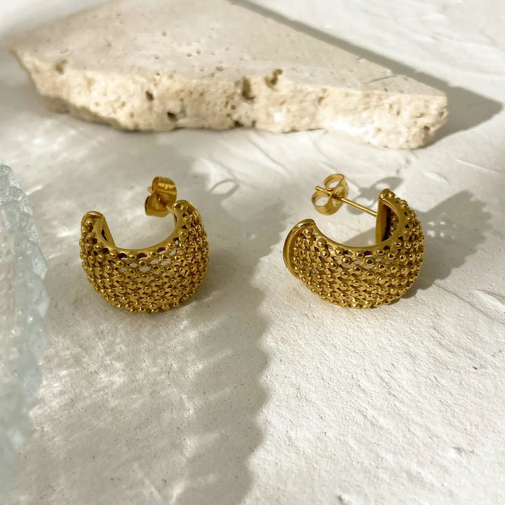 Skanto | 18k Mesh C Hoop Øredobber