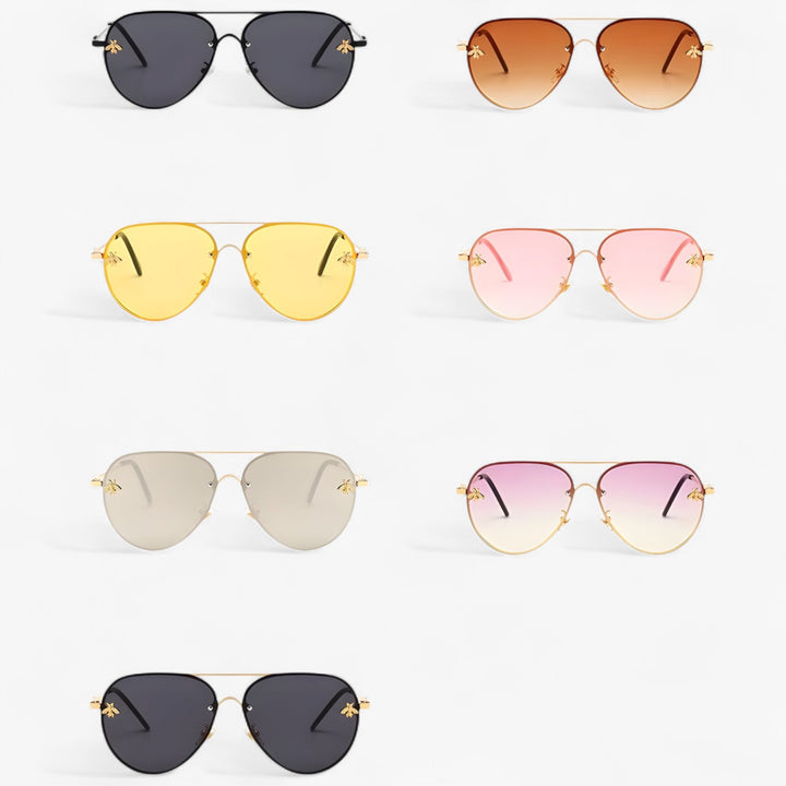 Vintage Pilot Sunglasses with Bee Detail – Halcyon | Skanto