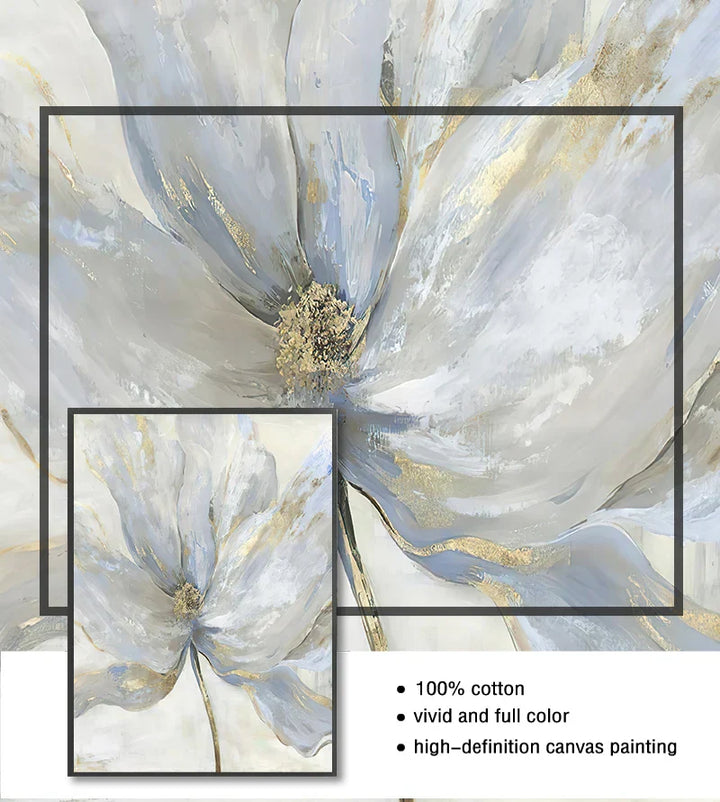 Enkel blå blomster veggkunst fine kunsttrykk på lerret moderne abstrakte botaniske bilder for stue soverom moderne interiør | Skanto