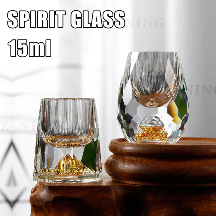 Skanto | Krystallglass Whiskey Glasser Bar Likør Sphere Kopper Sake og Shochu Double-Walled Tykk Bunner Liten Kapasitet Te Kopper