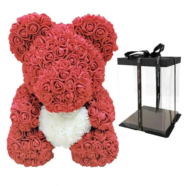 Skanto | Rose Teddy Bear with Handmade Foam Roses – 40cm
