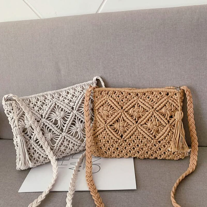 Skanto | Vevd skulderveske for kvinner – Sommer Boho stil
