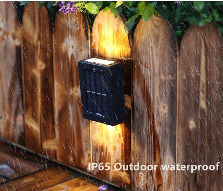 Solar Finish Zaunbelysning - IP65 Værbestandig Solar LED Vegglampe for Utendørs | Skanto