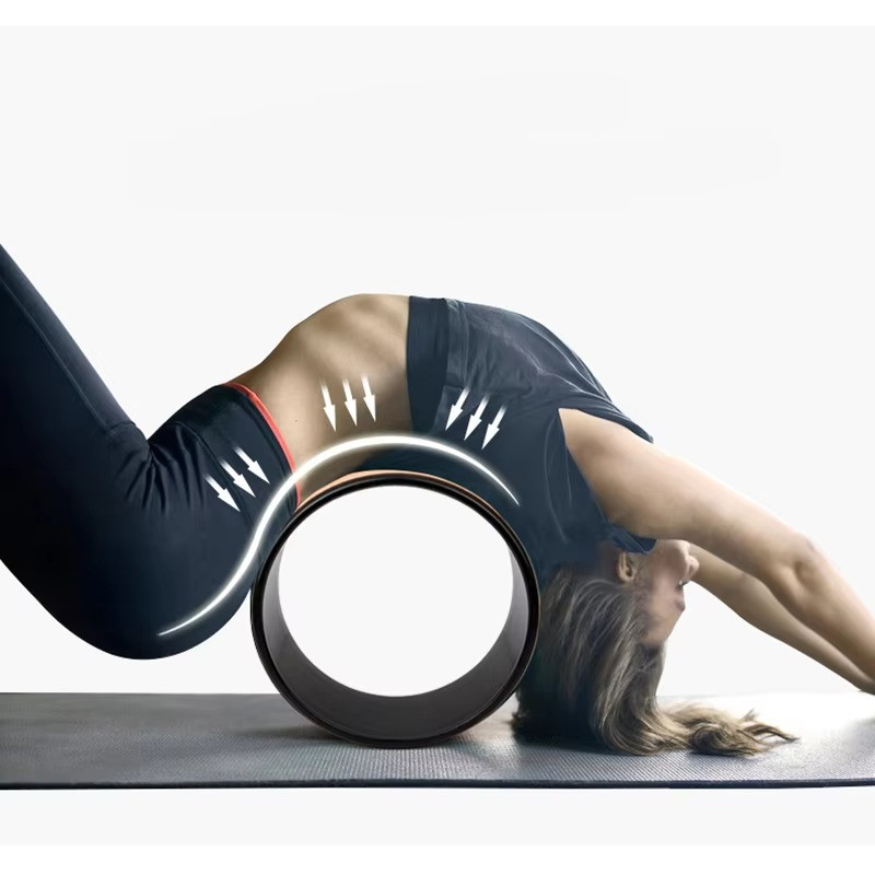 Skanto | Premium Tre Yoga Hjul for Rygstretching og Fullkroppsbalanstrening