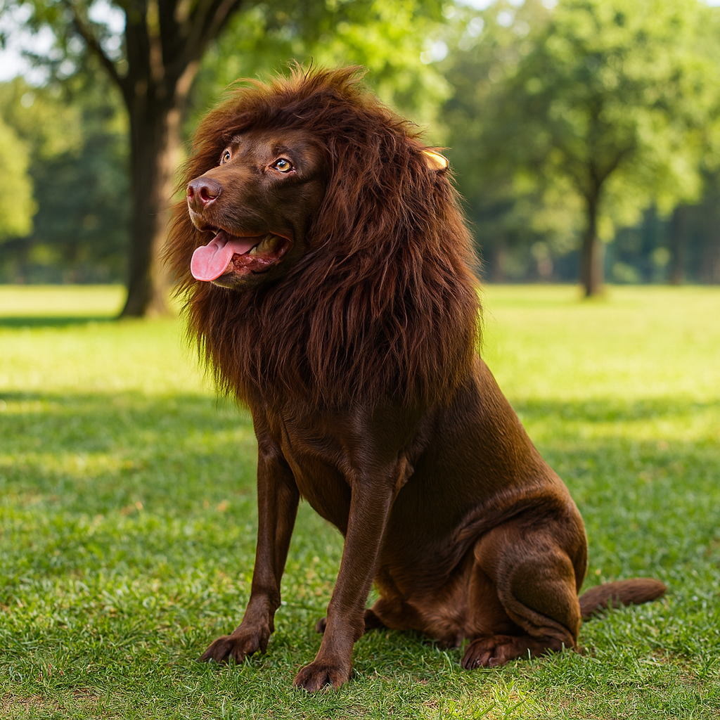 Skanto | Halloween Hundekostyme Løvemanke Parykk