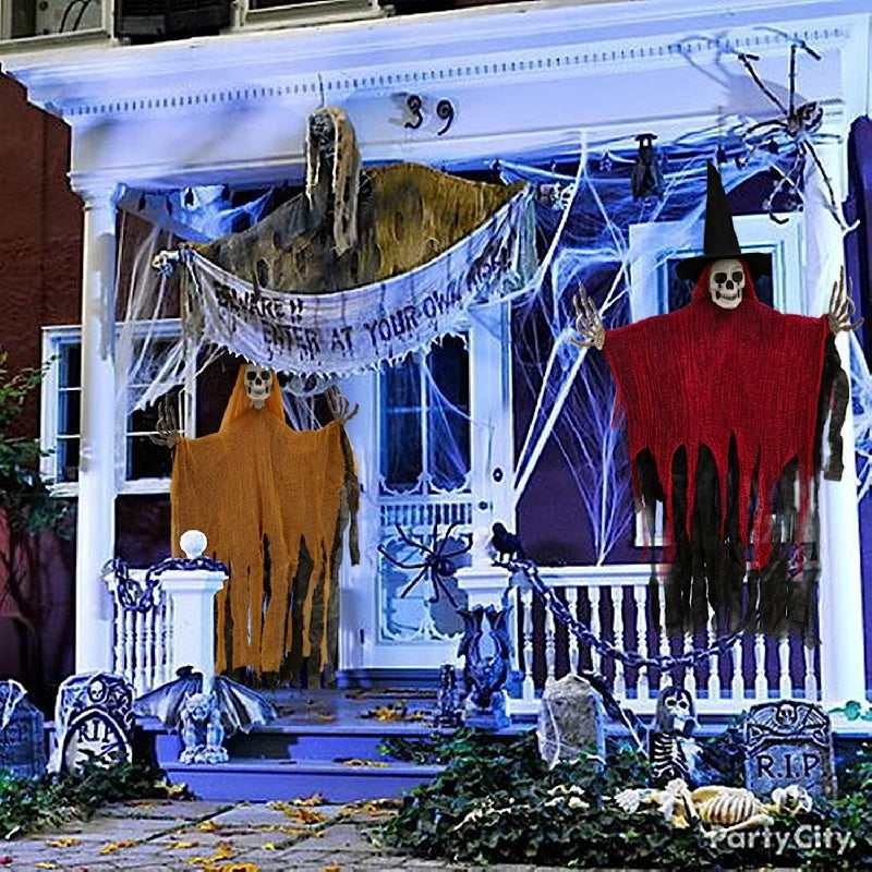 Skanto | Halloween Henge Skelet Spøkelse Dekorasjon Sett