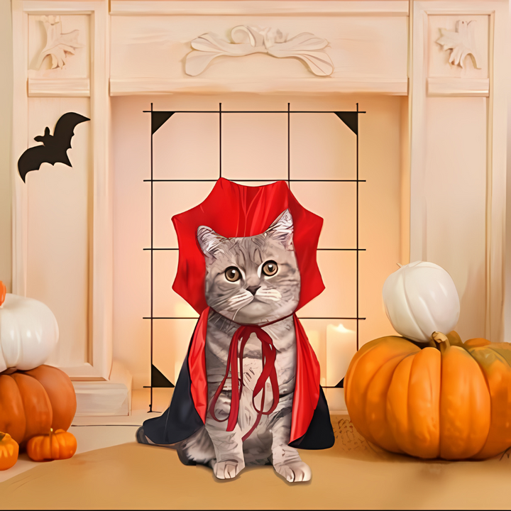 Skanto | Halloween Vampyr Kappe Kjæledyr Kostyme