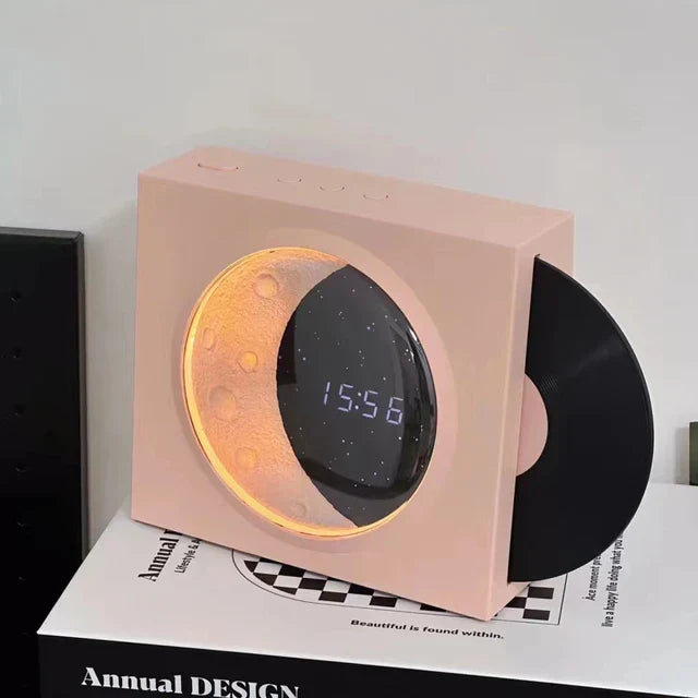 Månelampe med musikk og LED nattlys – Stemningsbelysning med Bluetooth-høyttaler | Skanto