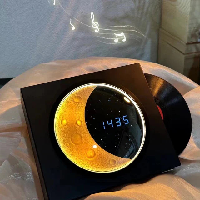 Månelampe med musikk og LED nattlys – Stemningsbelysning med Bluetooth-høyttaler | Skanto