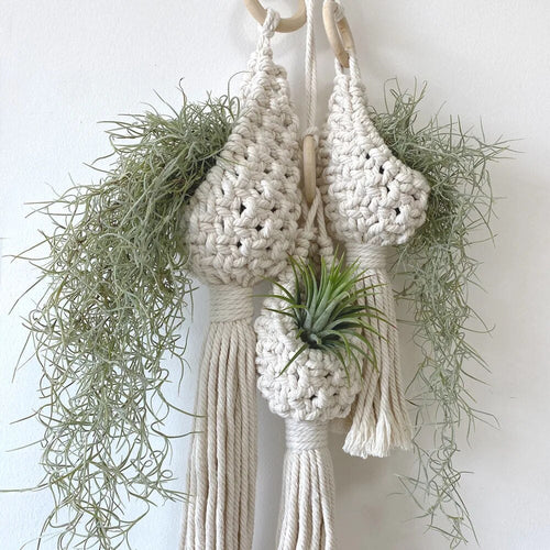 Norvo | Håndlaget Makrame Luftplante Hengende Kurv