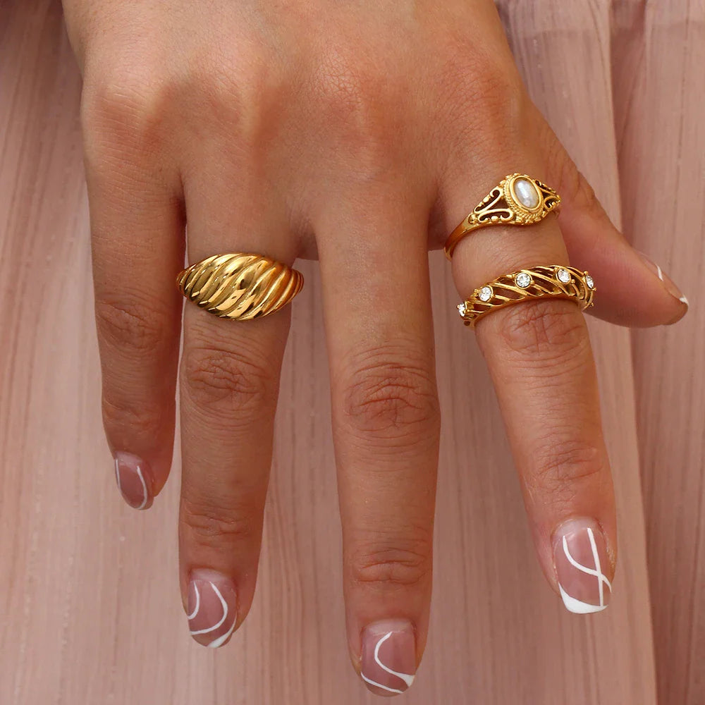 Skanto | 18k vintage inspirert perle ring