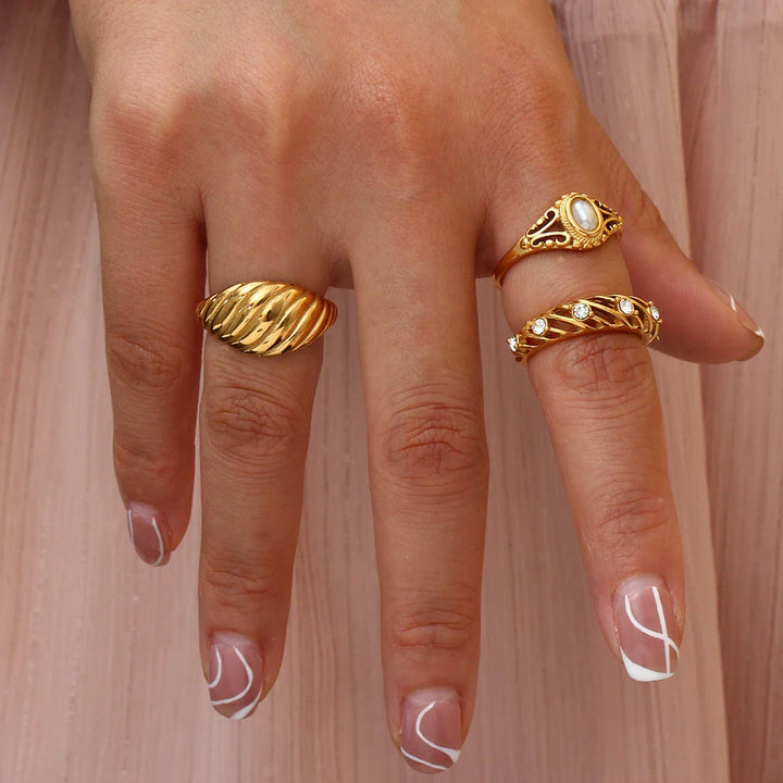 Skanto | 18k vintage inspirert perle ring