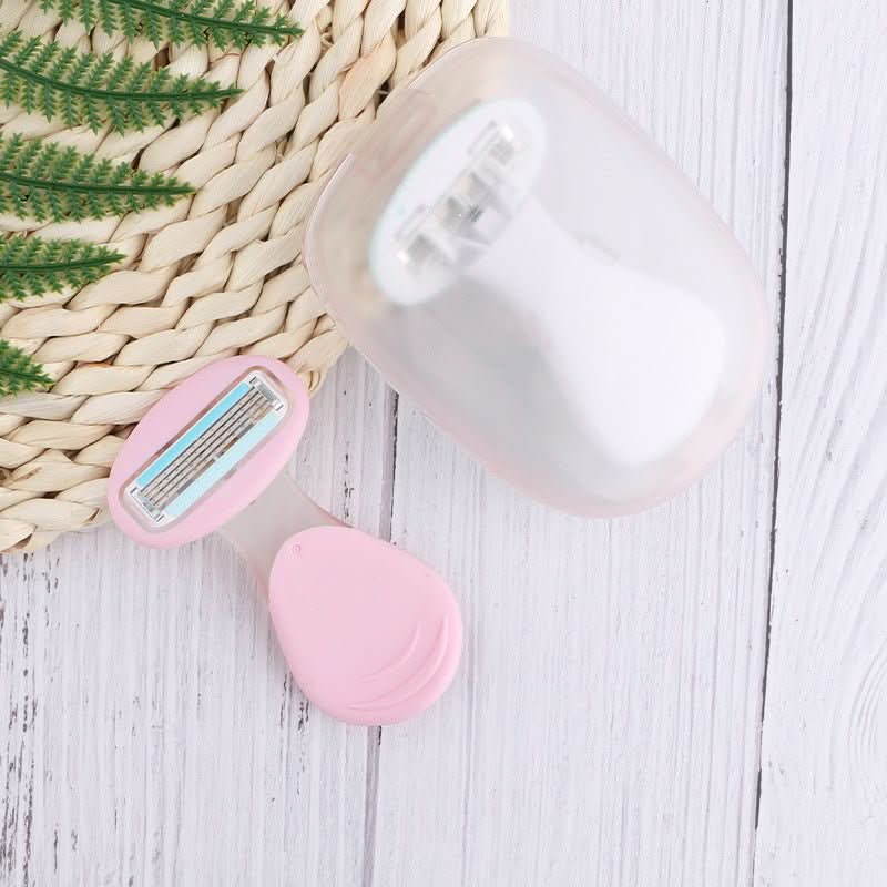 Norvo | 4-bladers kompakt barberhøvel med oppbevaringsboks | Glatt hud på farten & hjemme