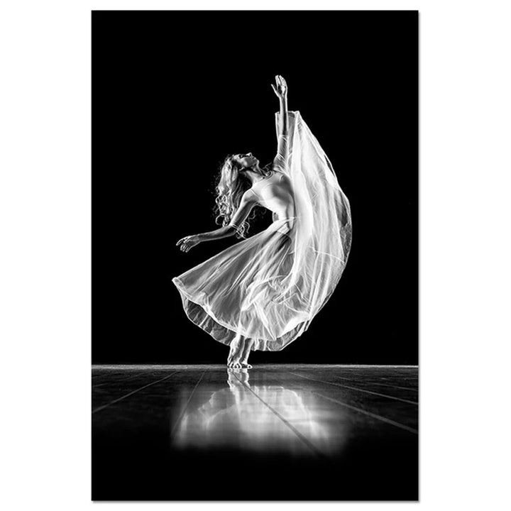 Pink Angel Wings Ballerina Wall Art Fine Art Canvas Print Black White Fashion Pictures For Living Room Bedroom Lounge Art Decor | Skanto