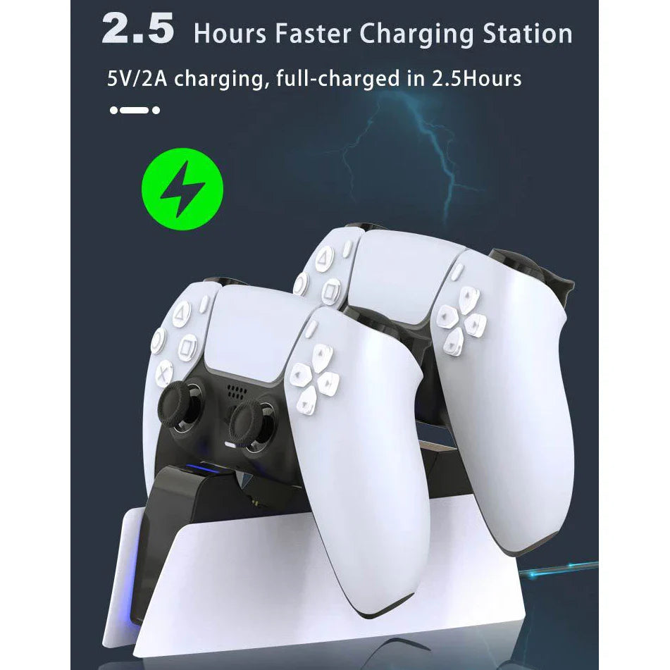 Norvo | Sony PlayStation PS5 Kontroller Lader - Dual Sense Stativ Gamepad Støtteholder Tilbehør