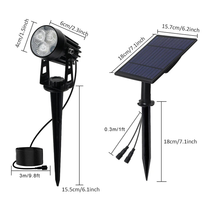 Solar Spotlights 5-delt sett Skanto