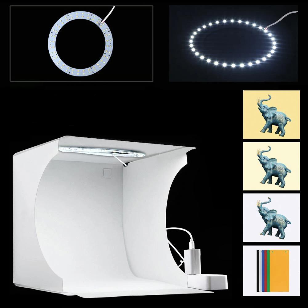 Skanto | Mini Photo Studio "LumiCube" med LED-belysning og 6 bakgrunner