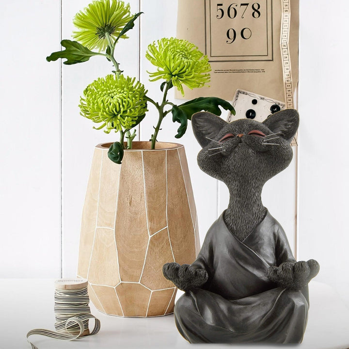 Whimsical Buddha Cat Figur Figur | Skanto