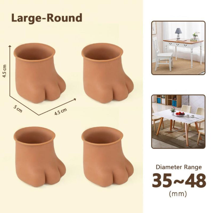 Skanto | 4Pcs Rutsikre katt poter møbelben dekselet