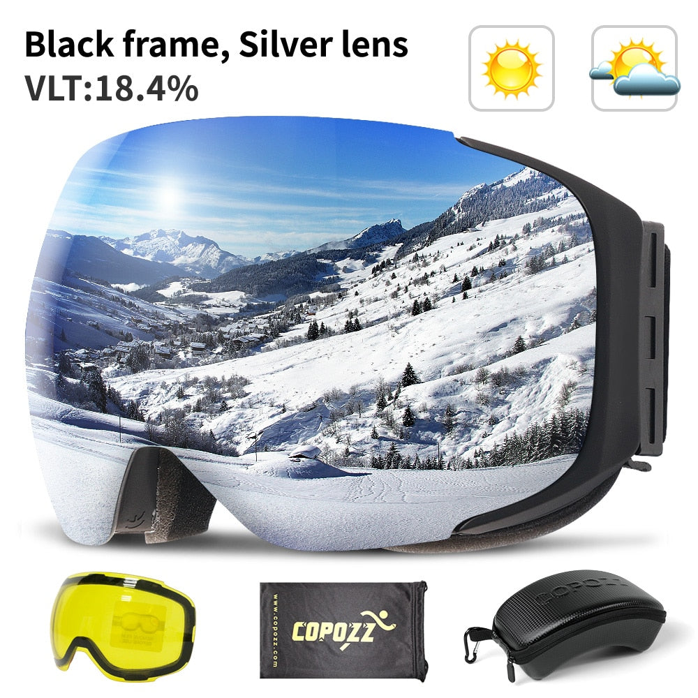 Magnetisk UV-beskyttelse anti-dugg ski goggles | Skanto