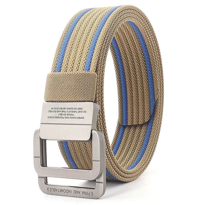 Unisex-Canvas-Gürtel – Doppelte Metallringschnalle, verstellbar