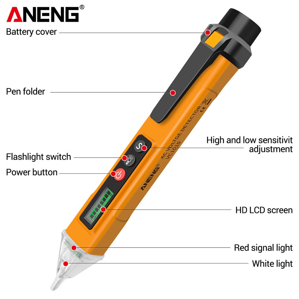 Skanto | Digital AC DC Spenning Detektorer Tester Penn