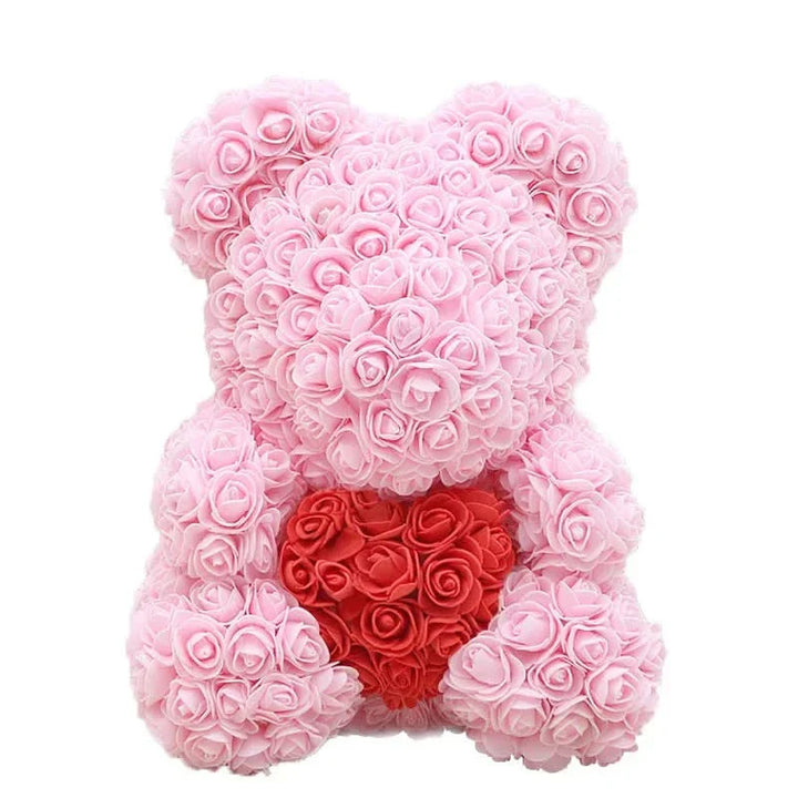 Skanto | Rose Teddy Bear with Handmade Foam Roses – 40cm