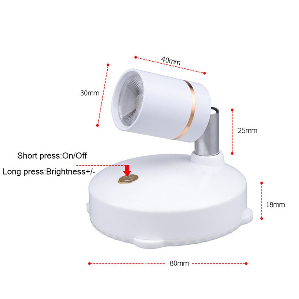 Skanto | Smart LED Fjernkontroll Oppladbart Spotlys