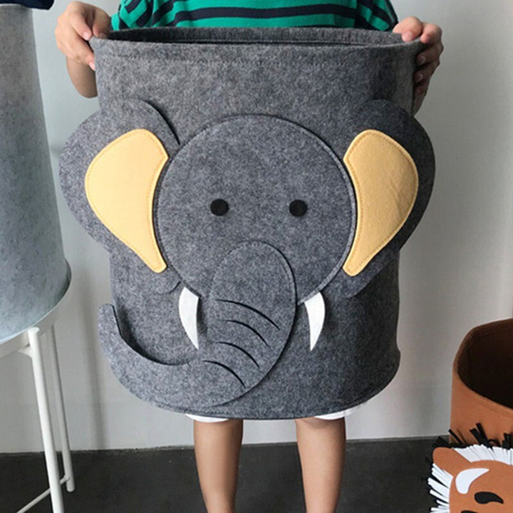 Safari Animals Sammenleggbar Barnes Leketøys Vasker Organizer Kurv | Skanto