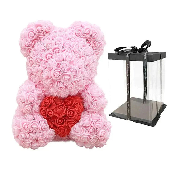 Skanto | Rose Teddy Bear with Handmade Foam Roses – 40cm