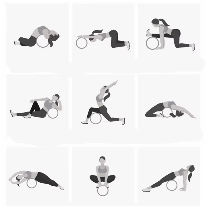 Skanto | Premium Tre Yoga Hjul for Rygstretching og Fullkroppsbalanstrening