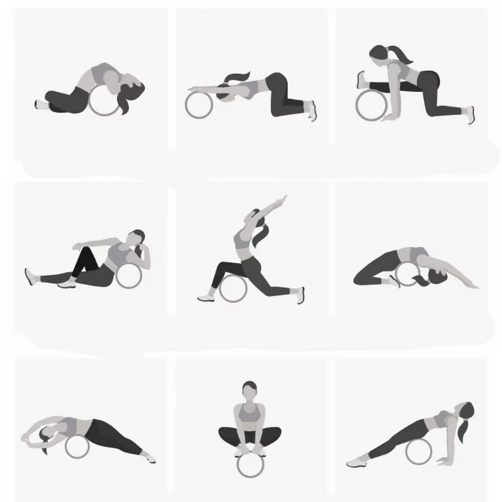 Skanto | Premium Tre Yoga Hjul for Rygstretching og Fullkroppsbalanstrening