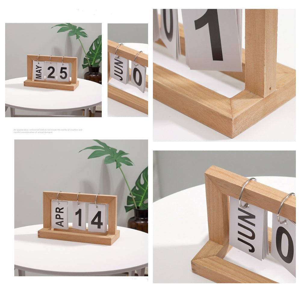 Holz Flip Desktop Dagkalender | Skanto