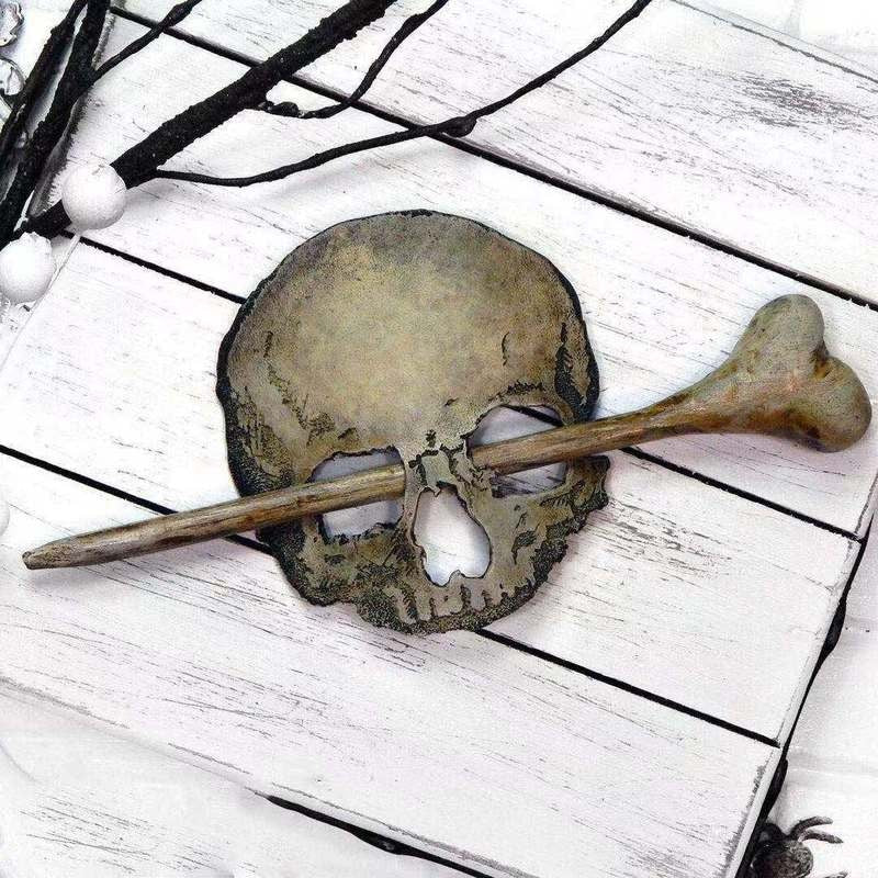 Skanto | Retro Punk Metal Hodeskalle Hårspenner