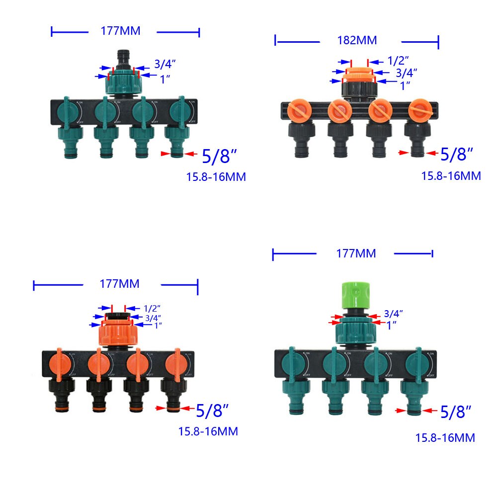4-Way Hagekran Vann Splitter | Skanto