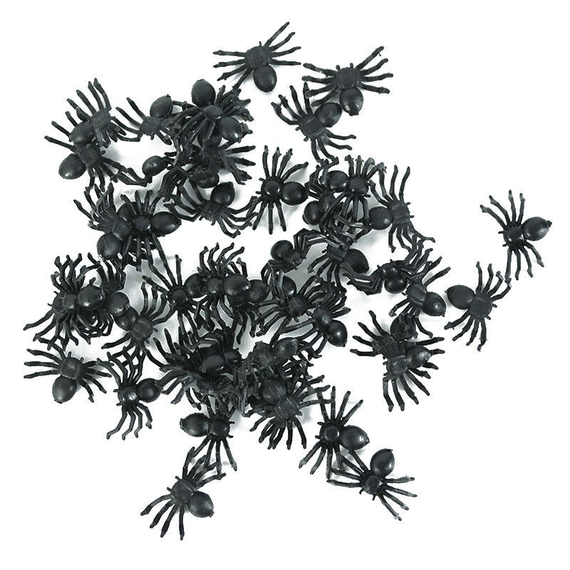 Skanto | 50Pcs Luminøse Glødende Edderkopper Halloween Dekorasjon