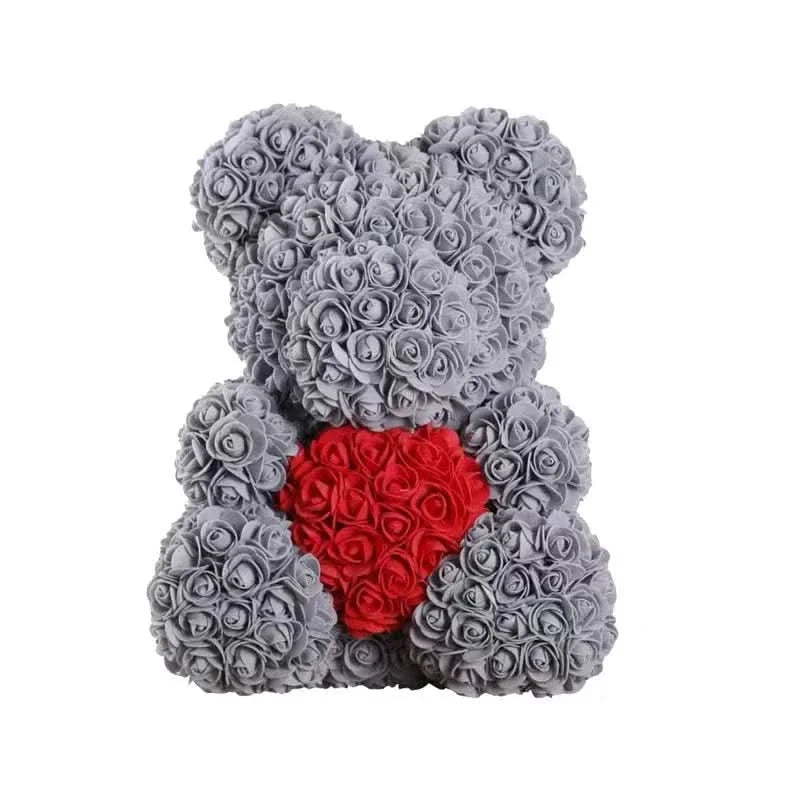 Skanto | Rose Teddy Bear with Handmade Foam Roses – 40cm