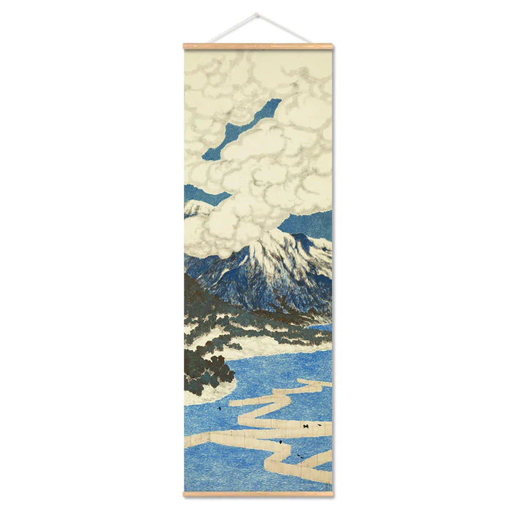 Japansk Ou-Mi Ukiyoe Rulleskriftsutskrift Poster Landskap Veggkunst Bilder Stue Vintage Maleri Bondegård Innredning