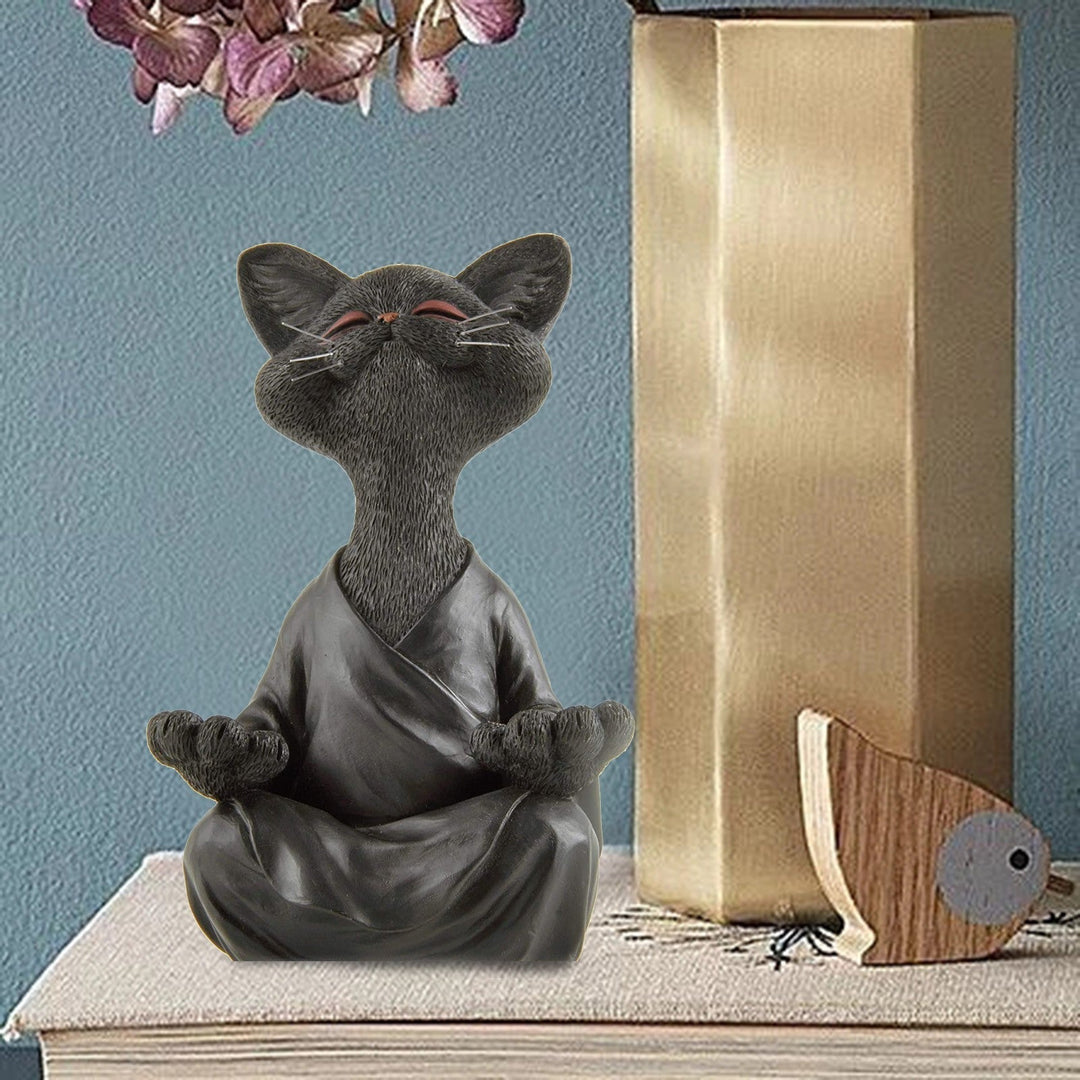 Whimsical Buddha Cat Figur Figur | Skanto