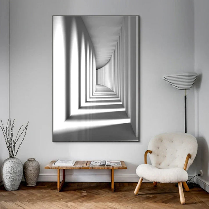 Minimalist Abstract Architectural Wall Art Fine Art Canvas Prints Posters Pictures For Modern Apartment Living Room Home Office Decor | Skanto