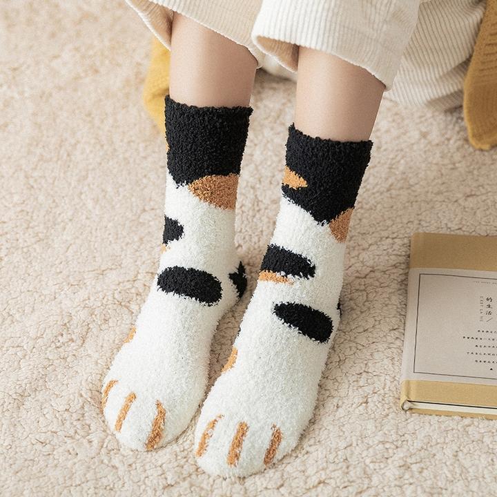 Skanto | Fluffy Fuzzy Katteklør Sokker