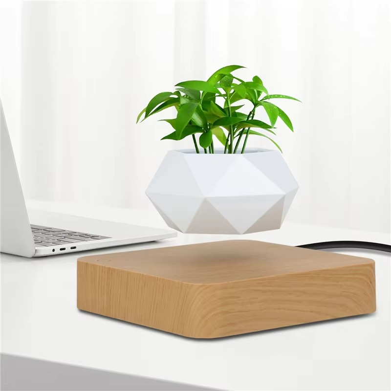 Skanto | Magnetisk svevende Bonsai Plantekrukke, Flytende Blomsterkrukke for Hjem og Kontor Dekor