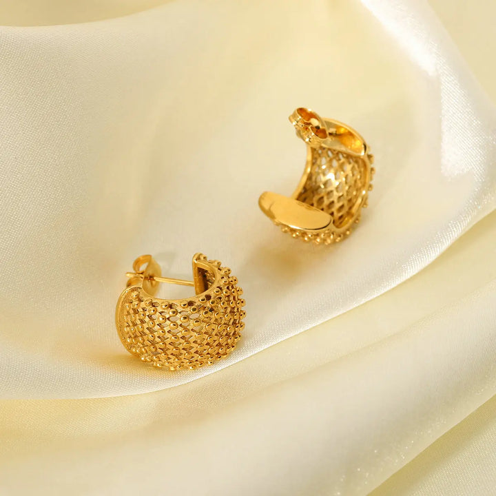 Skanto | 18k Mesh C Hoop Øredobber