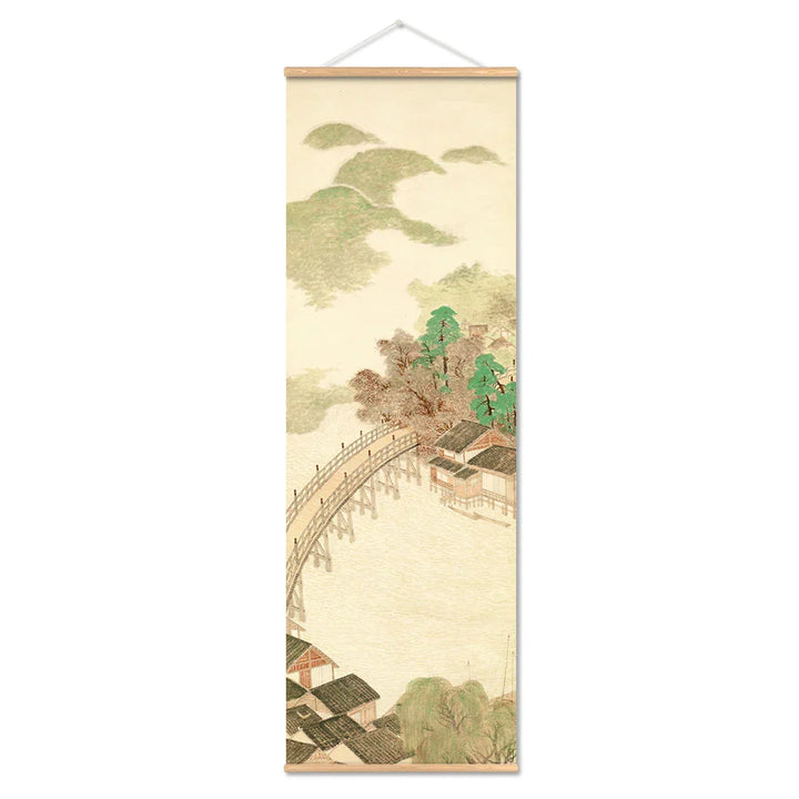 Skanto | Japansk Ou-Mi Ukiyoe Rulleskrifts Plakat Landskaps Veggkunst Bilder Stue Vintage Maleri Landhus Innredning