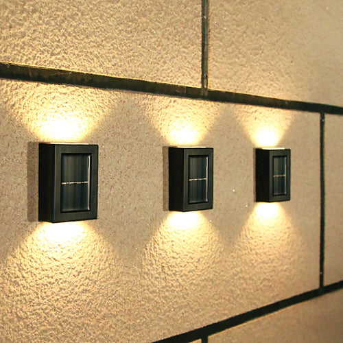 Solar Finish Zaunbelysning - IP65 Værbestandig Solar LED Vegglampe for Utendørs | Skanto